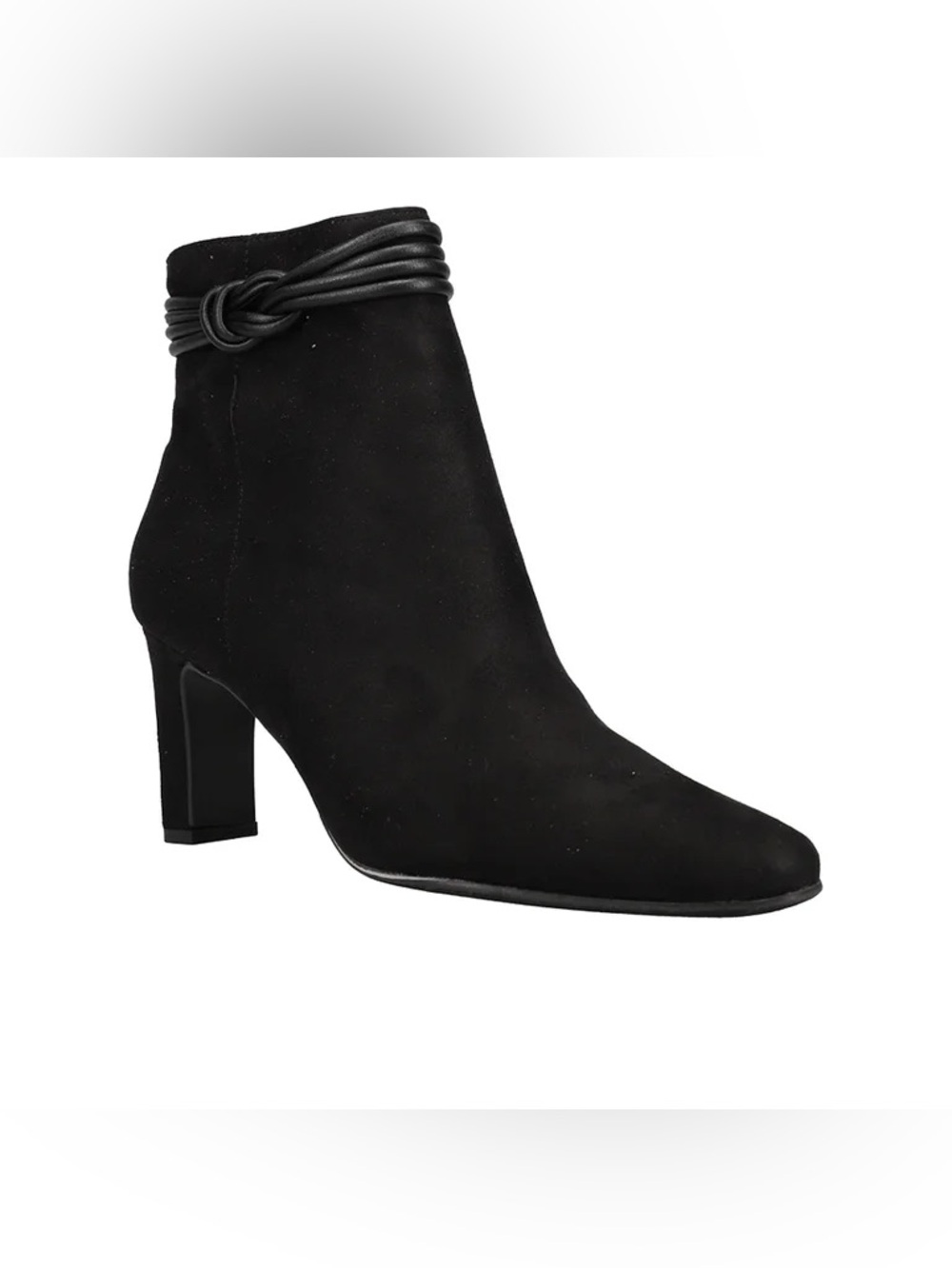 CL by Laundry Womens Never Ending Round Toe Zippered Ankle Boots Black Size 6.5